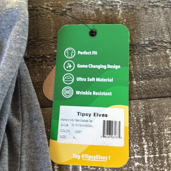 Tipsy Elves Women’s Tee Shirt Kids Table Graduate Thanksgiving Size XL NWT - Picture 9 of 9